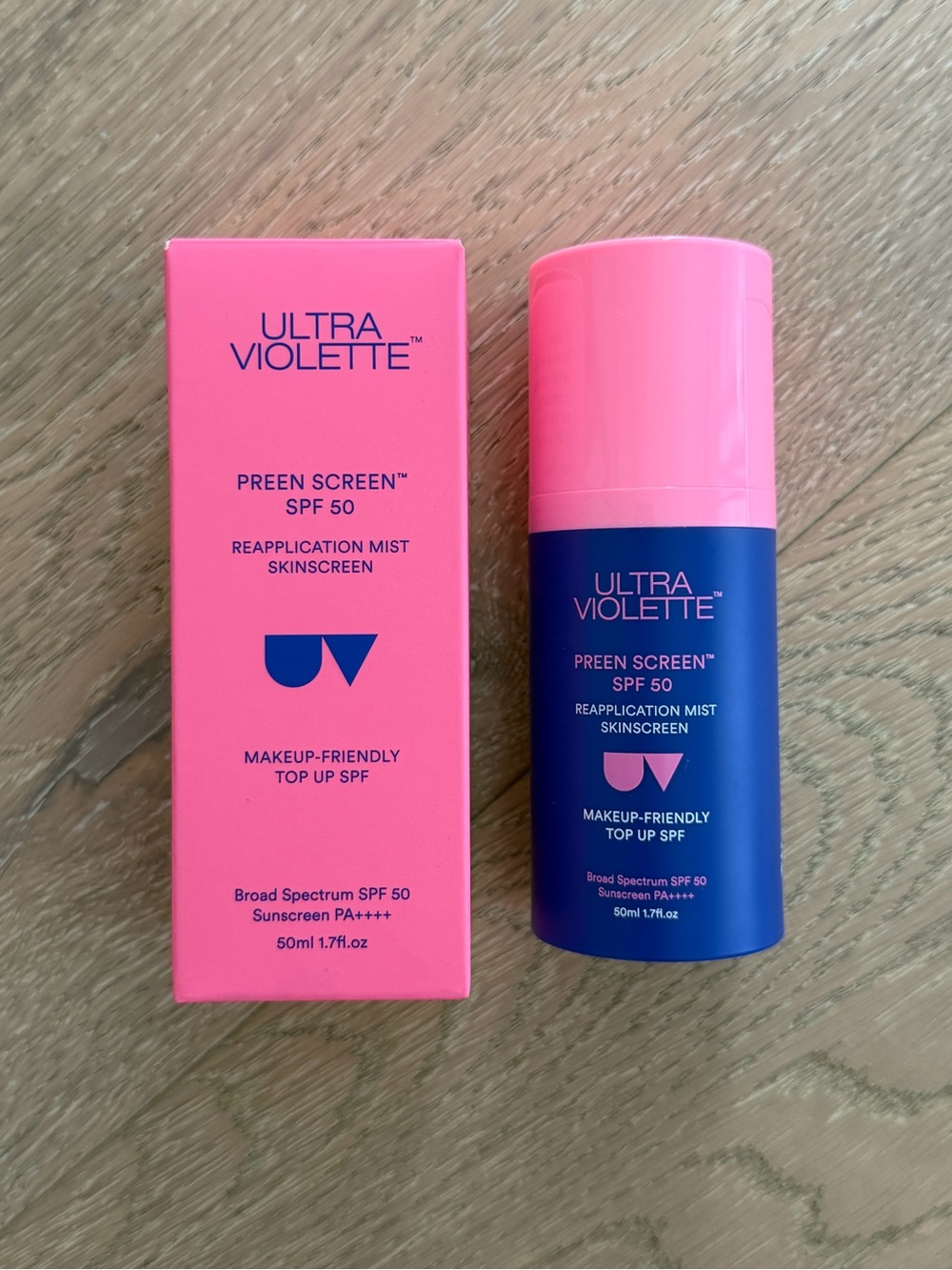 Ultra Violette Preen Screen SPF 50 Facial Sunscreen Mist With Niacinamide